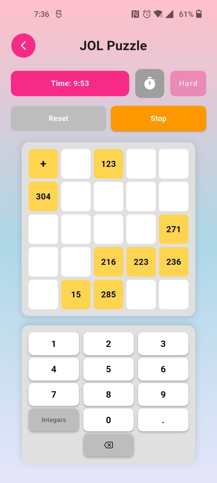 JOL Puzzles – Addition, Subtraction, Integers & Decimals